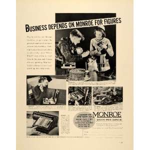 1939 Ad Monroe Calculating Machine Calculator Chocolate   Original 
