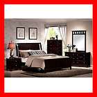 Modern Dark Brown Contemporary 5 Pc Queen King Bed Bedroom Set 