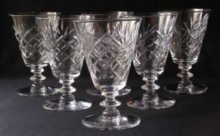   TIFFIN #17395 CANTERBURY CRYSTAL WINE/LIQUOR COCKTAIL GLASSES 4 5/8 T
