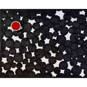  Pressed Vinyl Dots Rect. Tablemat Black