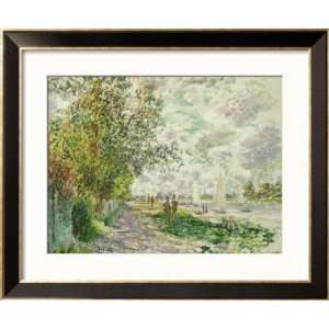  The Riverbank at Gennevilliers, circa 1875 Framed Art 