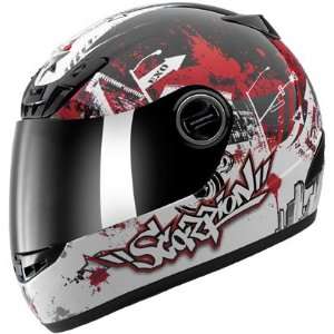    Scorpion EXO 400 Motorcycle Helmet Urban Destroyer Red Automotive