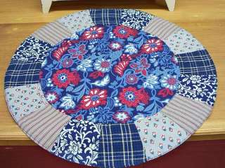 PRIMITIVE TABLE MAT, 15 ROUND, ASSORTED PATTERNS & COLORS, PATCHWORK 