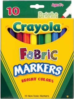 Crayola Fabric Markers 10/Pkg   Bright Colors  