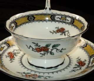 Coalport FRENCH NOBLE HP OLD Tea cup and saucer  