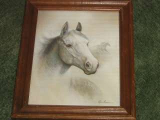   BY RUANE MANNING OF A HORSE AND HORSE IN BACK GROUND  DONALD ART CO