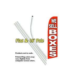  We Sell Boxes (Red) Feather Banner Flag Kit (Flag & Pole 