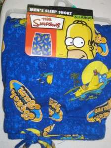 NEW The Simpsons Sleeper Shorts Beach Bum Button Fly  