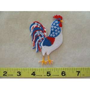  A Red White and Blue Rooster Patch 