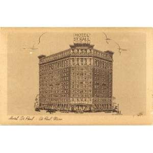   Vintage Postcard Hotel St. Paul   St. Paul Minnesota 