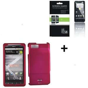 Motorola Droid Xtreme MB810 Rose Red Rubberized Hard Protector Case 