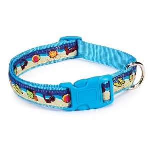  East Side Collection Nylon Seaside Ribbon Dog Collar, 18 