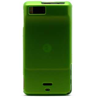 Green Snap On Hard Shell Case Cover Motorola Droid X  