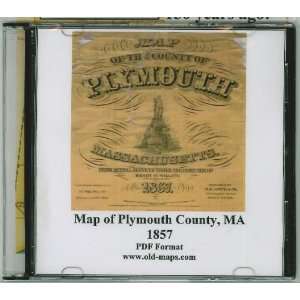  Map of Plymouth County, MA, 1857 CDROM 
