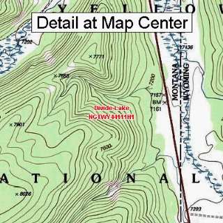 USGS Topographic Quadrangle Map   Divide Lake, Wyoming (Folded 