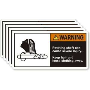  Warning Rotating Shaft Can Cause Severe Injury Keep Hair 