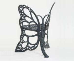New Cast Aluminum Outdoor Butterfly Patio Chair Antique  