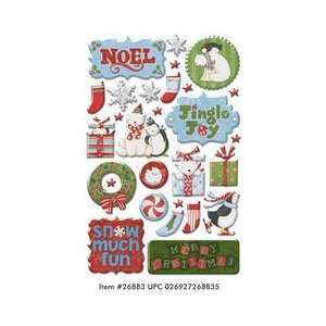 Creative Imaginations   Polar Christmas Collection   Epoxy Stickers 