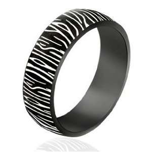  Unique 316l Stainless Steel Ring Black Wedding Ring Band 