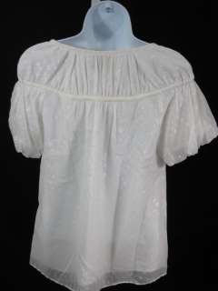 MADISON MARcUS cream White Short Sleeve Shirt Size S  