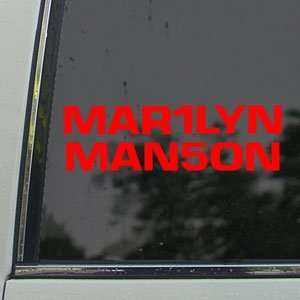  Marilyn Manson Red Decal Metal Band Truck Window Red 
