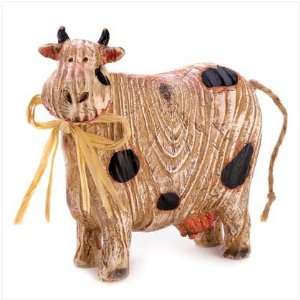 Country Cow Carved Figurine