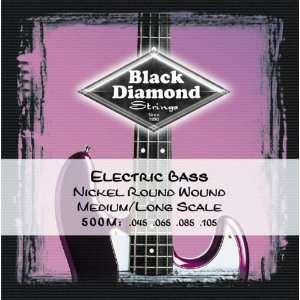  Black Diamond Medium Nickel Roundwound Long Scale Bass 