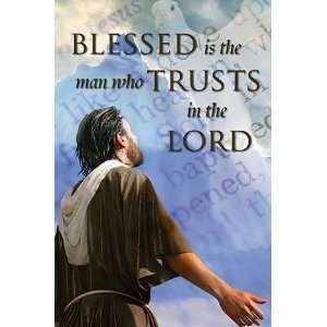  Blessed Is the Man Canvas Church Banner