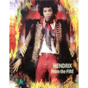  Jimi Hendrix Collectible Metal Sign 12 X 15 From the Fire 