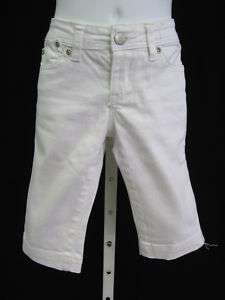 TRACTOR JEANS Girls White Denim Shorts Capris Size 7  