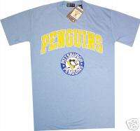 PITTSBURGH PENGUINS T Shirt jersey XL Arch Logo 1970  