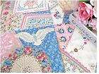 DOVE PATCH FLOWER 100%COTTON QUILTING CRAFTS UPHOLSTERY