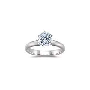  Six Prong Solitaire Engagement Ring Setting in 18K White 