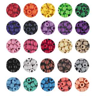 OPAQUE CROW BEADS PONY BEADS 6x9mm 30 solid colors  