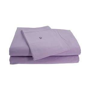  Lacoste Home Brushed Twill Lilac Twin Sheet Set