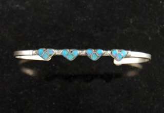   Zuni Cuff Bracelet Sterling Silver .925 Native American Jewelry  