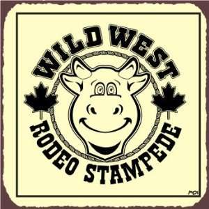   Cow Vintage Metal Art Western Cowboy Retro Tin Sign