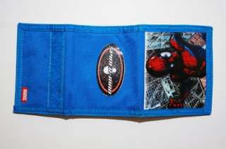 NWT MARVEL SPIDERMAN Trifold Wallet 100% Authentic BLUE  