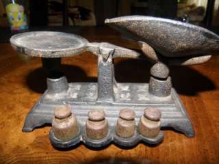 Antique Vtg Cast Iron Salesman Sample Toy Miniature Candy Store Scale 