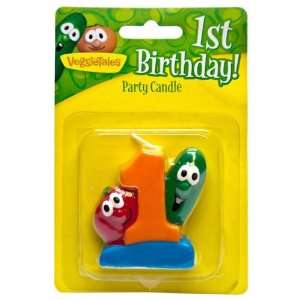  Veggie Tales Number 1 Birthday Candle