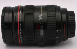 CANON EF 24 70mm F/2.8 24 70mm 12.8 L USM Lens W/BOX/CASE/HOOD/MANUAL 