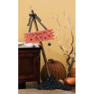  Decorative Halloween Witchs Broom W/ Sign By Collections 