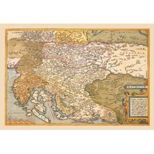    Map of Eastern Europe #4 16X24 Giclee Paper