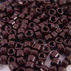 250 PCS 4 mm Dark Brown Color Screw Thread Micro Ring Beads Locks for 