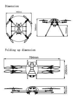 BUMBLE BEE Four rotor with 4xESC Aircraft / Quadricopter XT550 