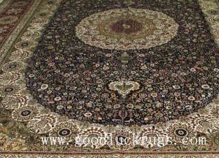   Palace Handmade 100% Pure Silk Oriental Persian Tabriz Area Rug  