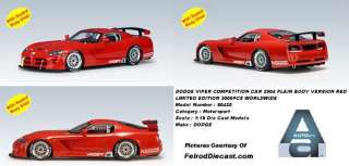 This Listing is for an Dodge Viper 2004 Competition Car Plain Body 