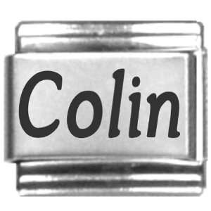  Colin Laser Name Italian Charm Link Jewelry