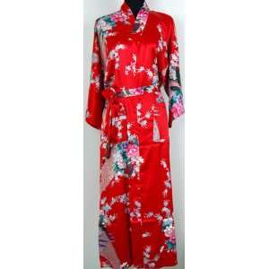 Shanghai Tone® Kimono Robe Sleepwear Night Gown Red One 