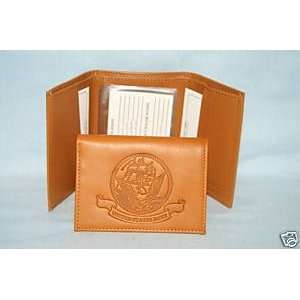  UNITED STATES NAVY Leather TriFold Wallet NEW bb 